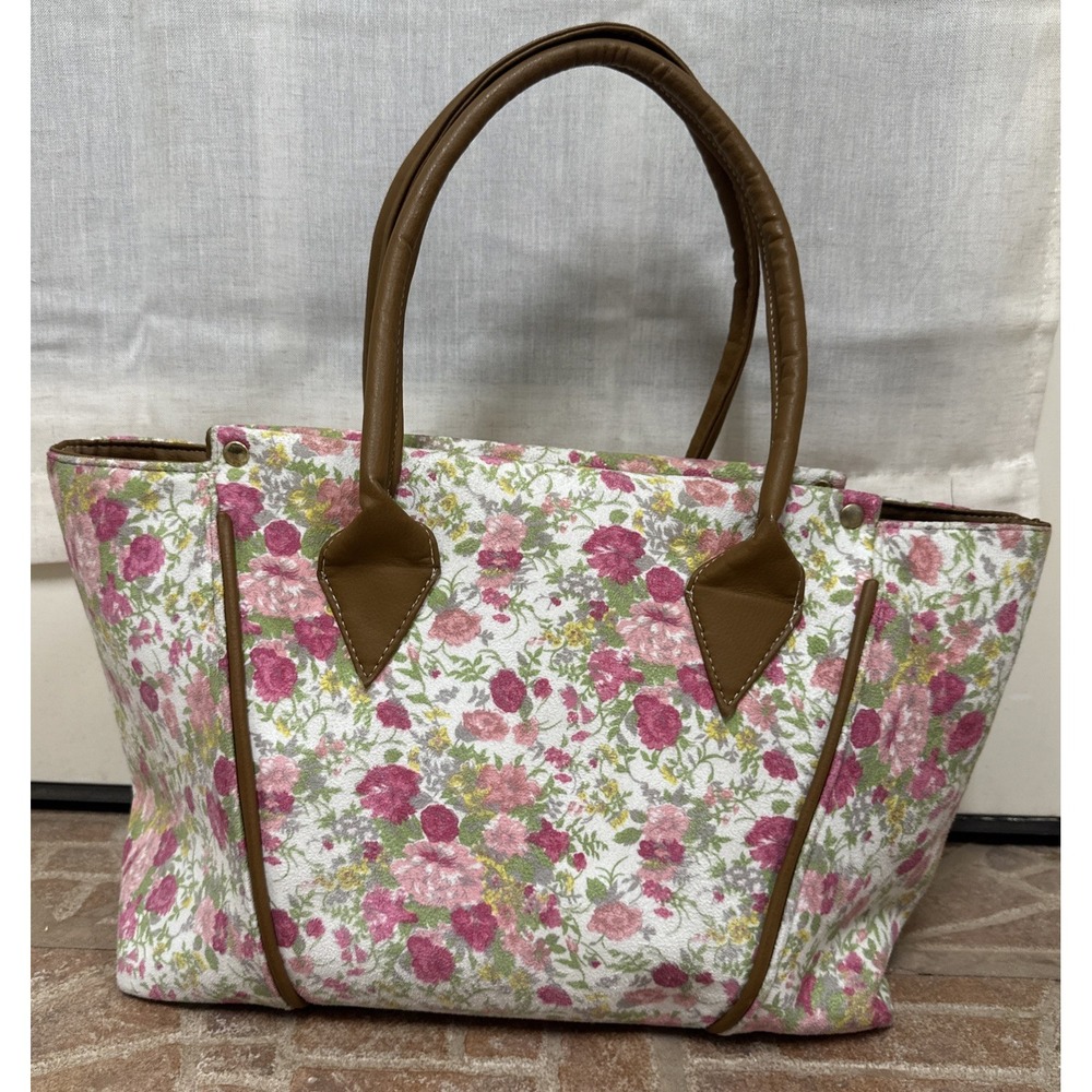 Floral Tote Bag Made In Mexico Beautiful Jacquard Floral Print